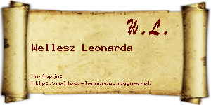 Wellesz Leonarda névjegykártya